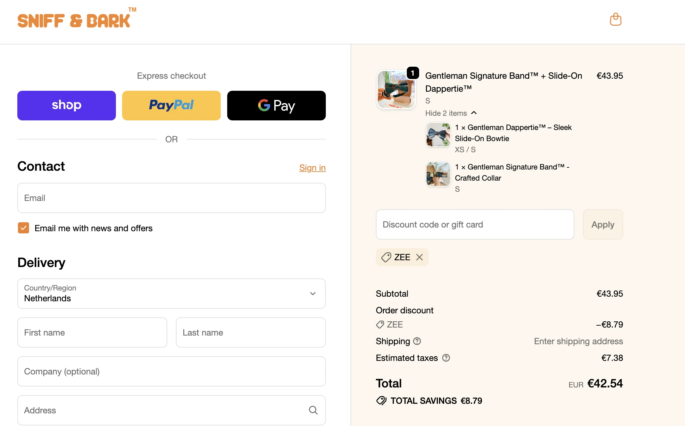 Use Discount Code ZEE for 20% OFF Sitewide at sniffandbark.com.co